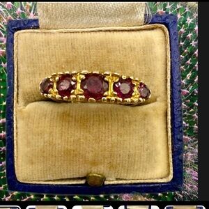 Vintage 9k Yellow Gold Ruby Ring